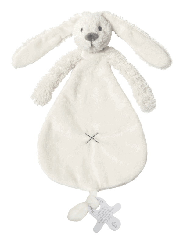Happy Horse knuffeldoek Rabbit Richie - Ivory (optie met naam)
