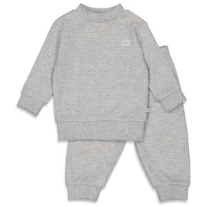 Comfortabel baby pyjama wafelblauw voor kinderen.
