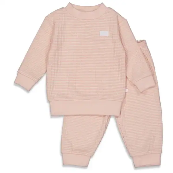 Baby Feetje pyjama wafelblauw, zacht en comfortabel voor baby's.