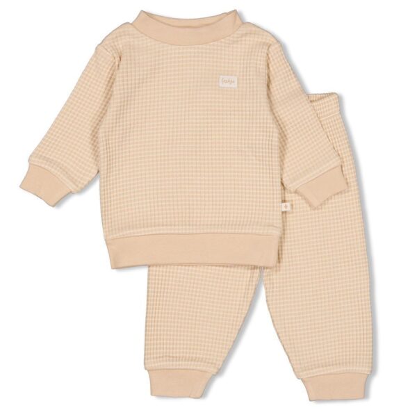 Baby Feetje pyjama wafel blauw, zacht en comfortabel voor baby's.