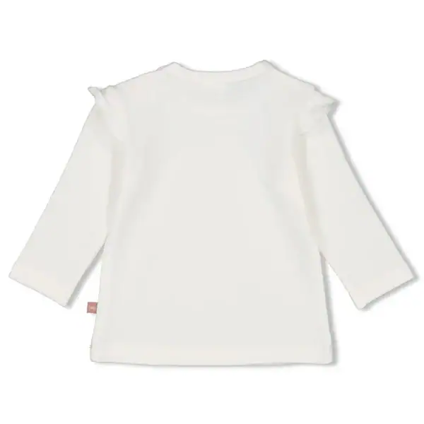 Zilveren longsleeve voor baby, zacht en comfortabel, perfect voor baby's.